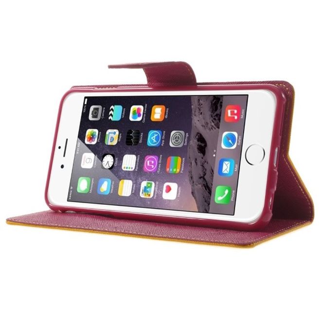 Goospery - Samsung Galaxy J7 (2017) Hülle - Handy Bookcover - Fancy Diary Series - gelb/pink