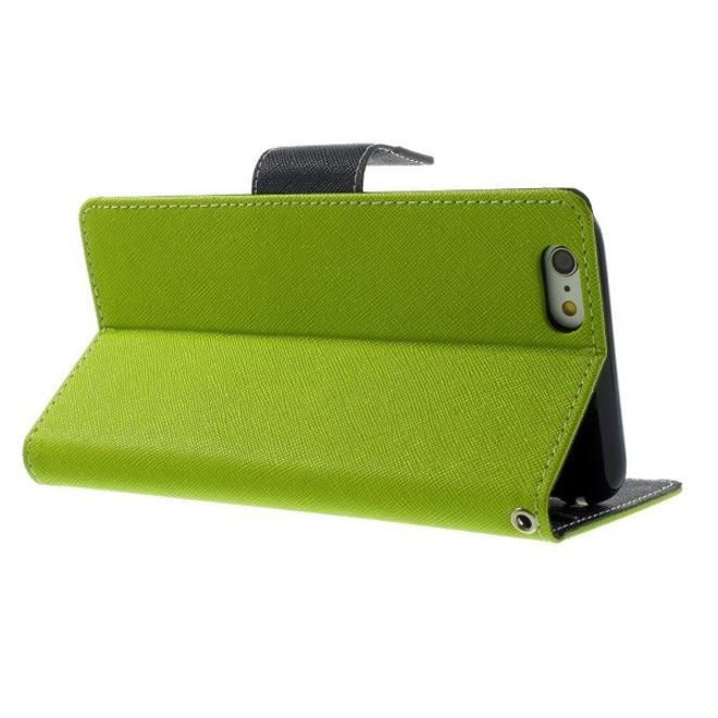 Goospery - Samsung Galaxy J7 (2017) Hülle - Handy Bookcover - Fancy Diary Series - lime/navy