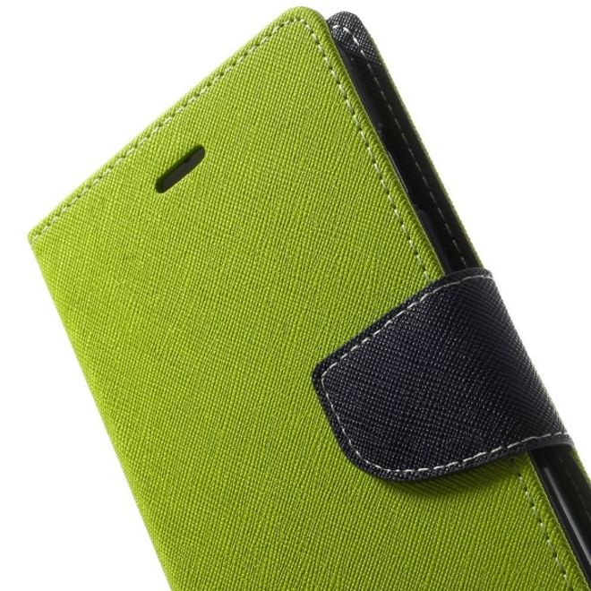 Goospery - Samsung Galaxy J7 (2017) Hülle - Handy Bookcover - Fancy Diary Series - lime/navy