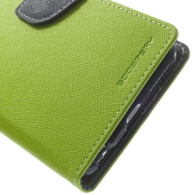 Goospery - Samsung Galaxy J7 (2017) Hülle - Handy Bookcover - Fancy Diary Series - lime/navy