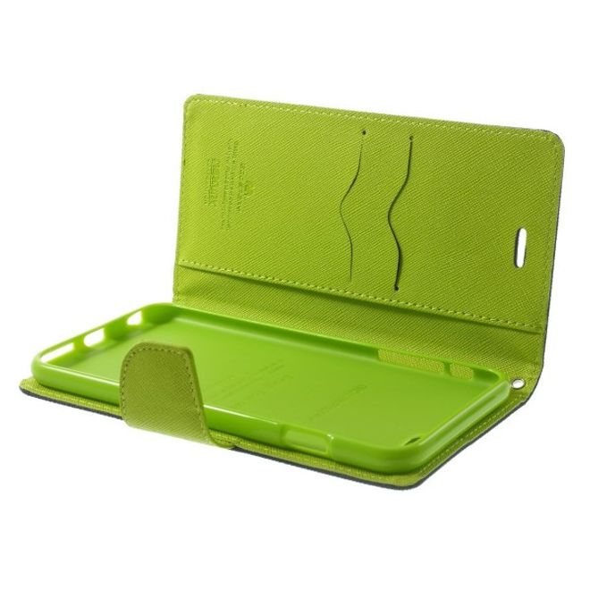 Goospery - Samsung Galaxy J7 (2017) Hülle - Handy Bookcover - Fancy Diary Series - navy/lime