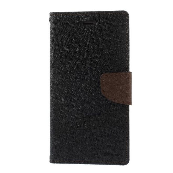 Goospery - Samsung Galaxy J7 (2017) Hülle - Handy Bookcover - Fancy Diary Series - schwarz/braun