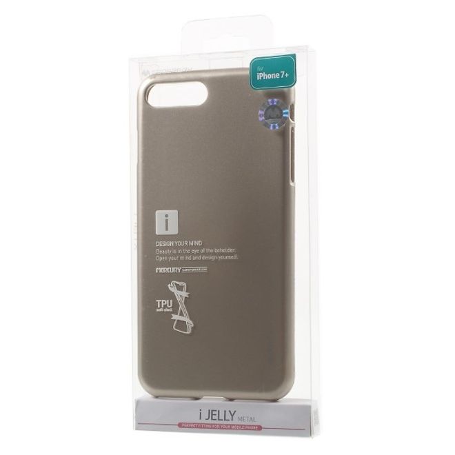 Goospery - Samsung Galaxy J7 (2017) Handy Hülle - TPU Soft Case - i Jelly Metal Series - gold