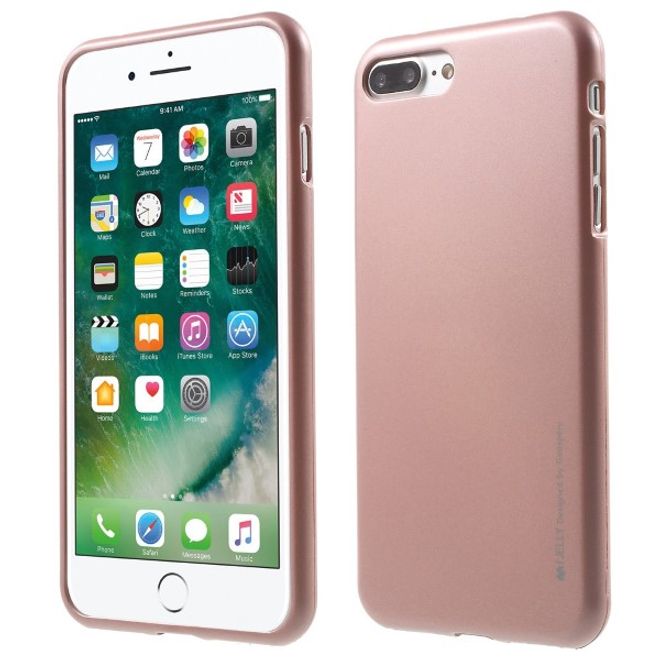 Goospery - Samsung Galaxy J7 (2017) Handy Hülle - TPU Soft Case - i Jelly Metal Series - rosegold