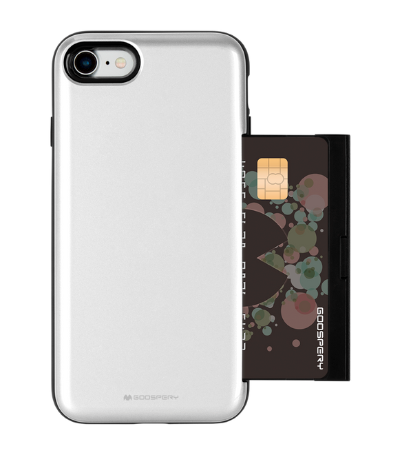 Goospery - Samsung Galaxy S8 Plus Case - Hülle aus Plastik - Happy Bumper Series - silber