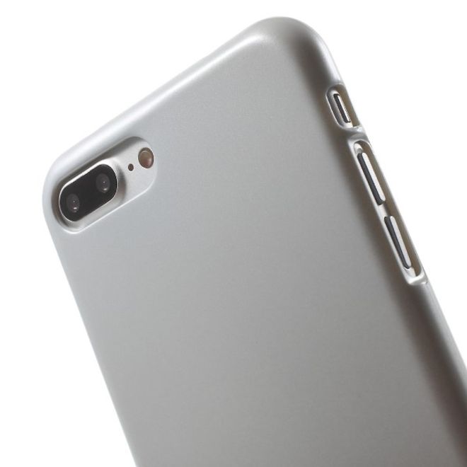 Goospery - Handy Hülle für LG K10 (2017) - TPU Soft Case - i Jelly Metal Series - silber