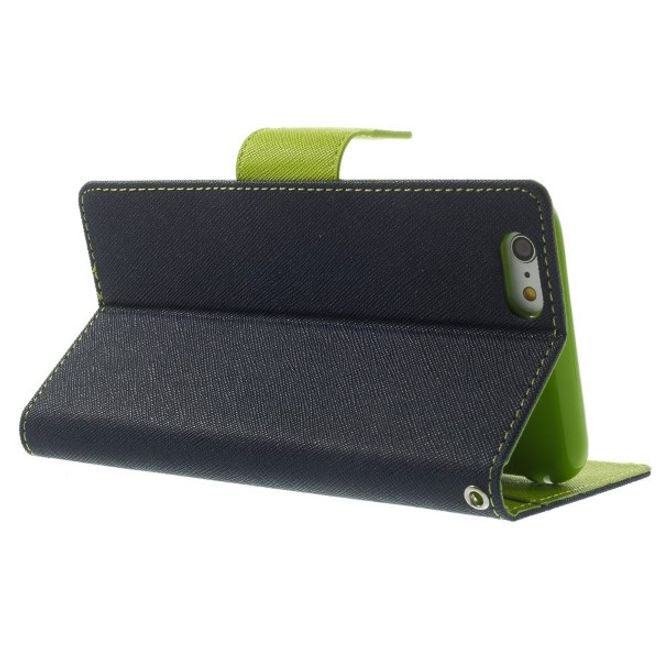 Goospery - Xiaomi Mi6 Hülle - Handy Bookcover - Fancy Diary Series - navy/lime