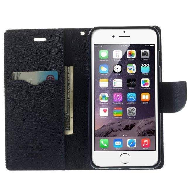 Goospery - Xiaomi Mi6 Hülle - Handy Bookcover - Fancy Diary Series - purpur/navy