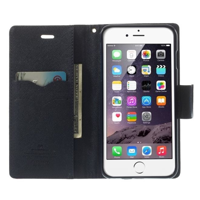 Goospery - Xiaomi Mi6 Hülle - Handy Bookcover - Fancy Diary Series - pink/navy