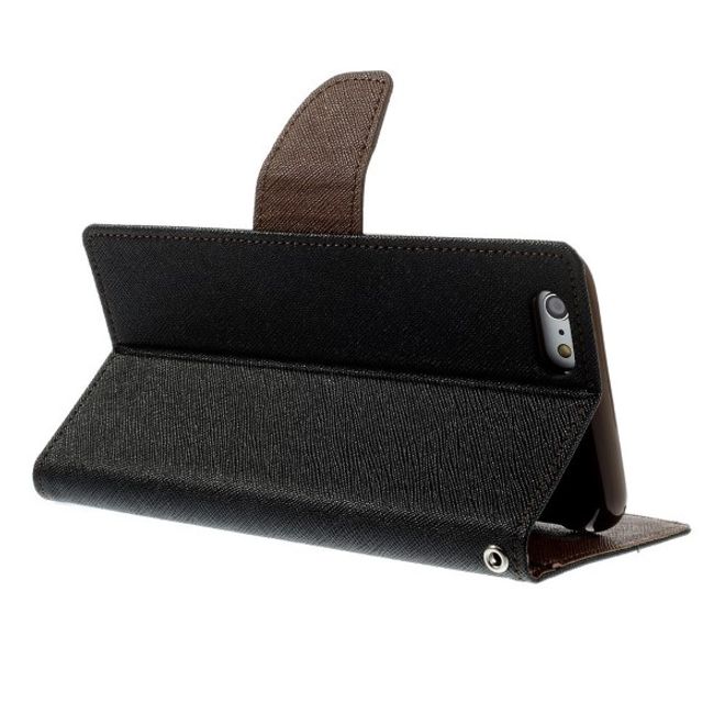 Goospery - Xiaomi Mi6 Hülle - Handy Bookcover - Fancy Diary Series - schwarz/braun