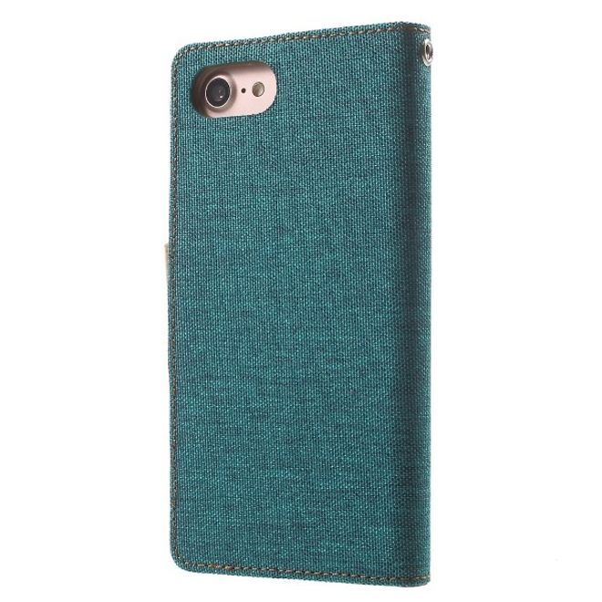 Goospery - Handyhülle für Xiaomi Mi6 - Bookcover - Canvas Diary Series - grün/camel