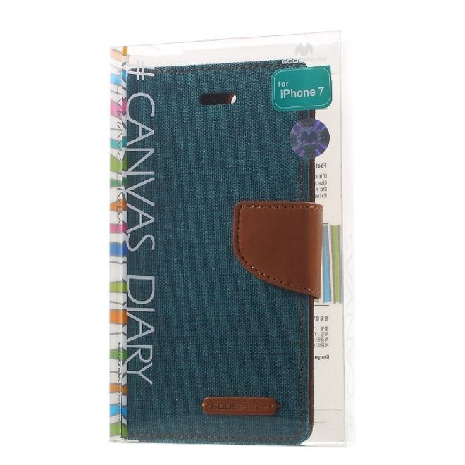 Goospery - Handyhülle für Xiaomi Mi6 - Bookcover - Canvas Diary Series - grün/camel