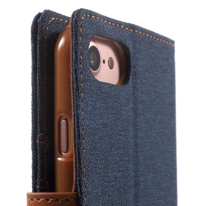 Goospery - Handyhülle für Xiaomi Mi6 - Bookcover - Canvas Diary Series - navy/camel