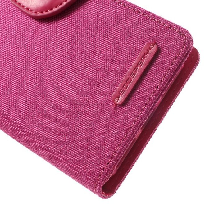 Goospery - Handyhülle für Xiaomi Mi6 - Bookcover - Canvas Diary Series - pink/pink