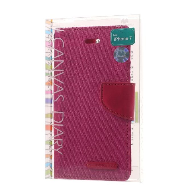 Goospery - Handyhülle für Xiaomi Mi6 - Bookcover - Canvas Diary Series - pink/pink