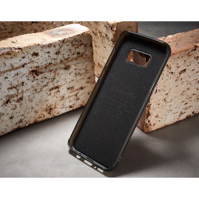 Caseme - Samsung Galaxy S8 Hülle - Case aus Leder - mit abnehmbarem Backcover - schwarz