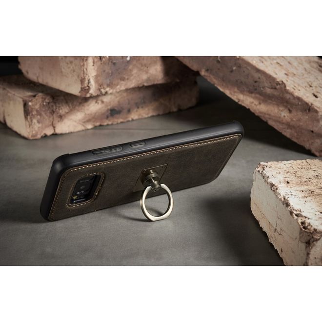 Caseme - Samsung Galaxy S8 Hülle - Case aus Leder - mit abnehmbarem Backcover - schwarz