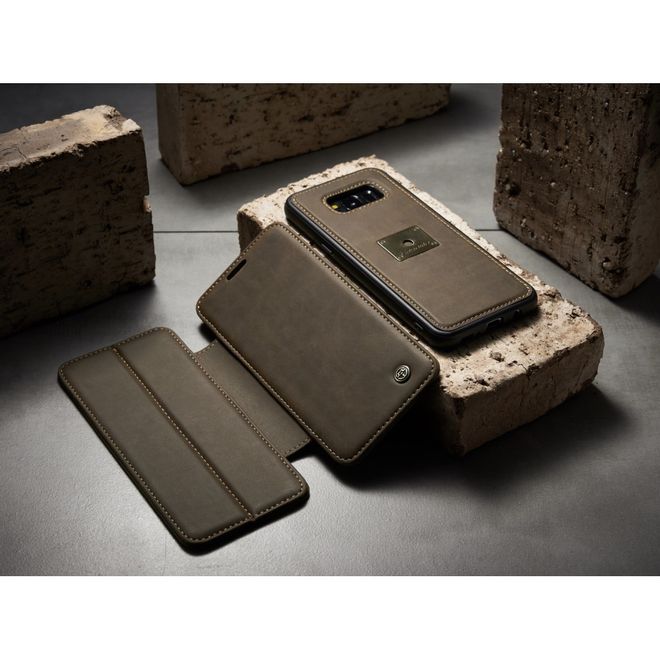 Caseme - Samsung Galaxy S8 Hülle - Case aus Leder - mit abnehmbarem Backcover - schwarz
