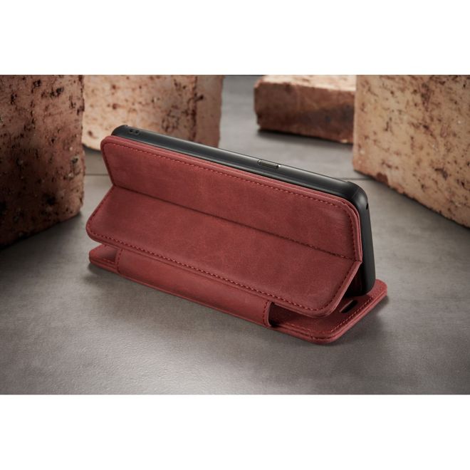 Caseme - Samsung Galaxy S8 Hülle - Case aus Leder - mit abnehmbarem Backcover - rot