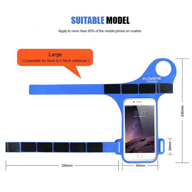 Floveme - Fitness Sportarmband für Smartphones bis 5,5 Zoll - neongelb