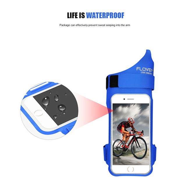 Floveme - Fitness Sportarmband für Smartphones bis 5,5 Zoll - neongelb