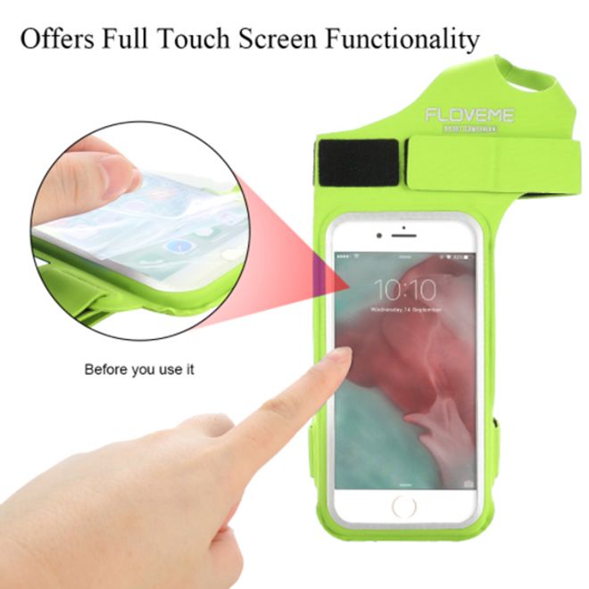 Floveme - Fitness Sportarmband für Smartphones bis 5,5 Zoll - pink