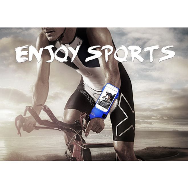 Floveme - Fitness Sportarmband für Smartphones bis 5,5 Zoll - blau