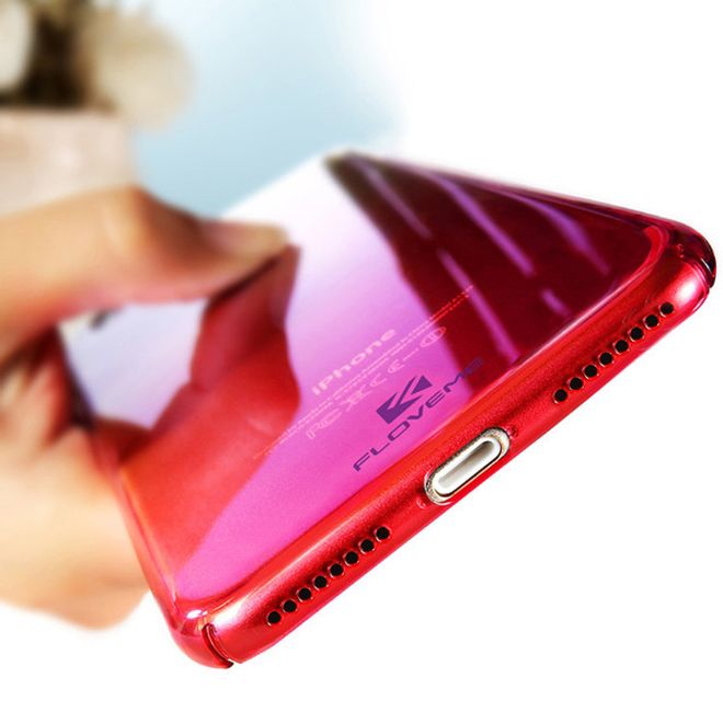 Floveme - Handyhülle für iPhone 6/6S- Hard Case mit Farbverlauf - pink