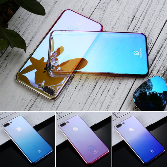 Floveme - Handyhülle für iPhone 6 Plus /6S Plus- Hard Case mit Farbverlauf - pink