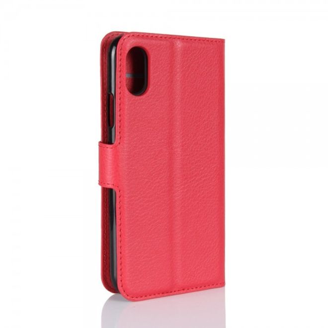 Étui pour iPhone XS/X - Étui en cuir - Fonction support - Rouge