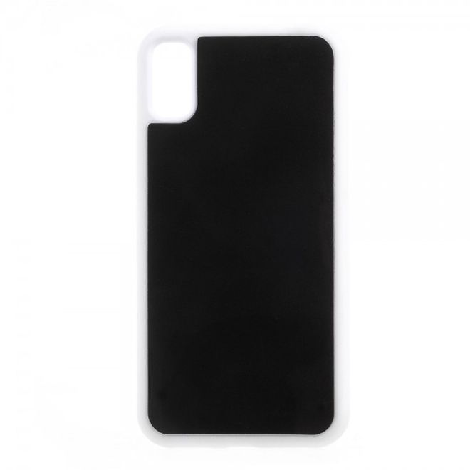 iPhone XS / X Phone Case - Anti-Gravity Plastic Case - Sticks to Smooth Surfaces - White