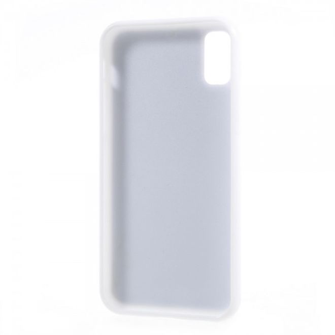 iPhone XS / X Phone Case - Anti-Gravity Plastic Case - Sticks to Smooth Surfaces - White