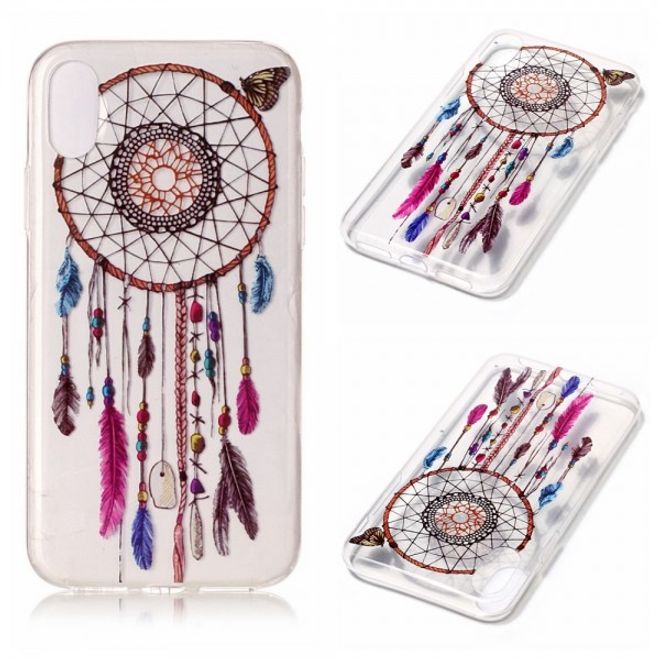iPhone XS / X Hülle - Handy TPU Soft Case - farbiger Traumfänger