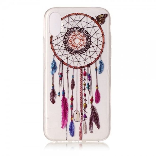 iPhone XS / X Hülle - Handy TPU Soft Case - farbiger Traumfänger