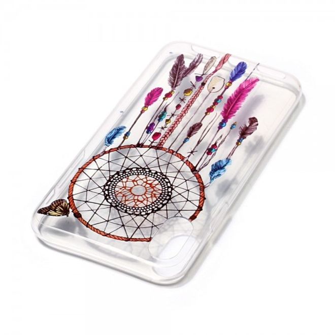 iPhone XS / X Hülle - Handy TPU Soft Case - farbiger Traumfänger