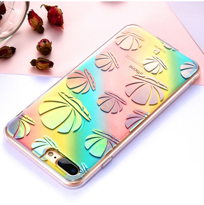 Floveme - iPhone 6 Plus / 6S Plus Handyhülle - Hard Case mit Regenbogen-Verlauf - Muschel