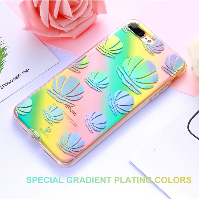 Floveme - iPhone 6 Plus / 6S Plus Handyhülle - Hard Case mit Regenbogen-Verlauf - Muschel