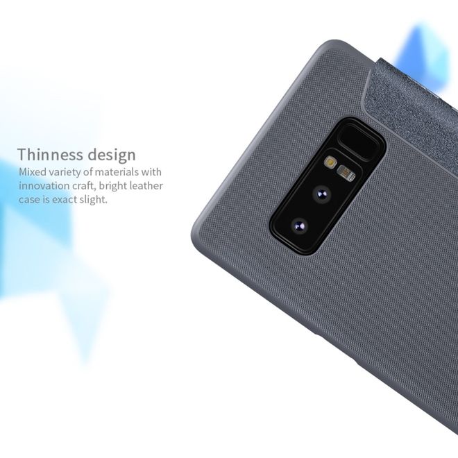 Nillkin - Samsung Galaxy Note 8 Hülle - Funkelndes Leder Case - Sparkle Series - weiss