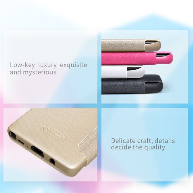 Nillkin - Samsung Galaxy Note 8 Hülle - Funkelndes Leder Case - Sparkle Series - weiss