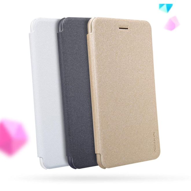 Nillkin - OnePlus 5 Hülle - Funkelndes Leder Case - Sparkle Series - weiss