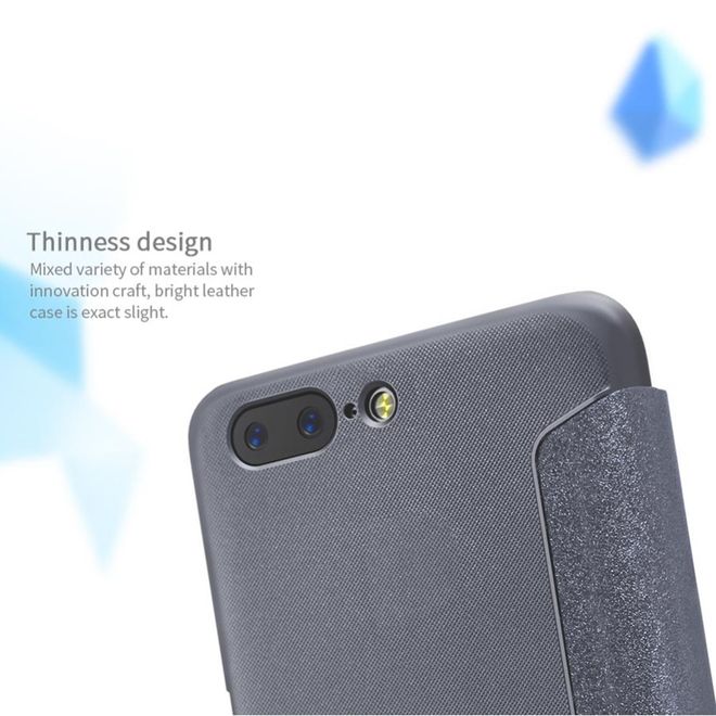 Nillkin - OnePlus 5 Hülle - Funkelndes Leder Case - Sparkle Series - weiss