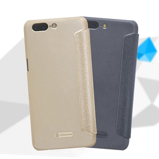 Nillkin - OnePlus 5 Hülle - Funkelndes Leder Case - Sparkle Series - weiss