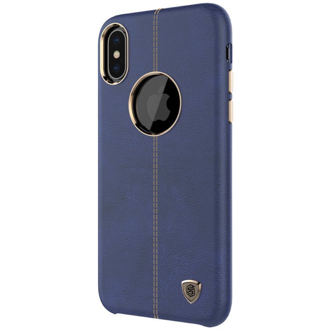 Nillkin - iPhone X Handy Hülle - Case aus Leder/Plastik - Englon Series - blau