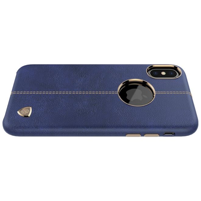 Nillkin - iPhone X Handy Hülle - Case aus Leder/Plastik - Englon Series - blau