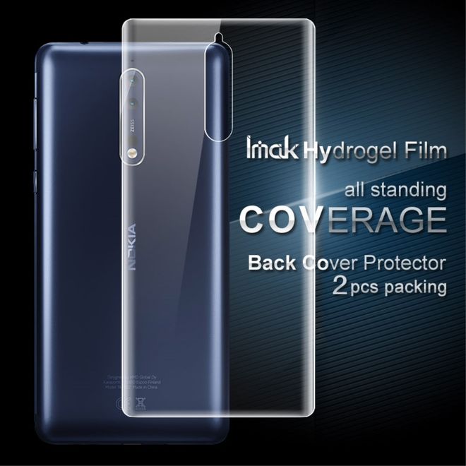 Imak - Nokia 8 Rückseiten Schutzfolie aus sanftem Hydrogel - 2 Stück