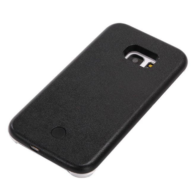 Lumee - Samsung Galaxy S8 Plus Handy Hülle - Case aus Plastik - mit integriertem LED Selfie Licht - schwarz