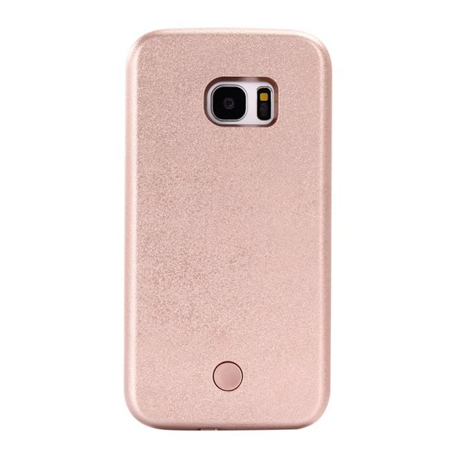 Lumee - Samsung Galaxy S8 Plus Handy Hülle - Case aus Plastik - mit integriertem LED Selfie Licht - rosegold