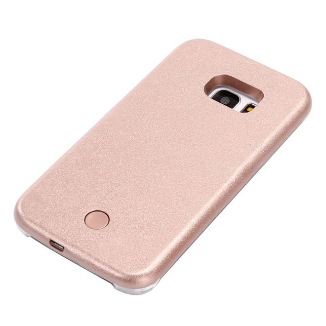Lumee - Samsung Galaxy S8 Plus Handy Hülle - Case aus Plastik - mit integriertem LED Selfie Licht - rosegold