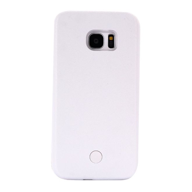 Lumee - Samsung Galaxy S8 Plus Handy Hülle - Case aus Plastik - mit integriertem LED Selfie Licht - weiss
