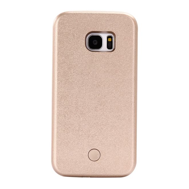 Lumee - Samsung Galaxy S8 Plus Handy Hülle - Case aus Plastik - mit integriertem LED Selfie Licht - gold